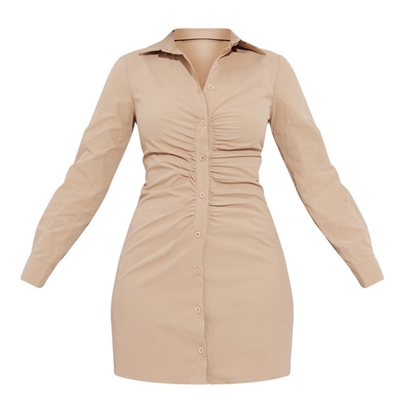button down ruched shirt dress Women 2024 Button Down Ruched Shirt Dresses Short Sleeve Lapel V Neck Elegant Party Spring Summer Maxi Satin Dress